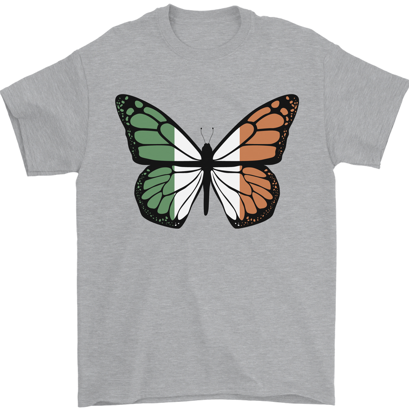 Irish Butterfly Ireland Ire Mens T-Shirt 100% Cotton Sports Grey