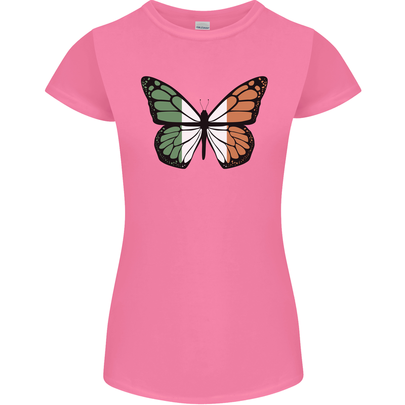 Irish Butterfly Ireland Ire Womens Petite Cut T-Shirt Azalea