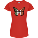 Irish Butterfly Ireland Ire Womens Petite Cut T-Shirt Red