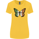 Irish Butterfly Ireland Ire Womens Wider Cut T-Shirt Yellow