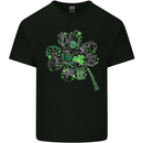 Irish Clover Funny St Patricks Day Mens Cotton T-Shirt Tee Top Black