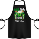 Irish Girls Stiff Ones Funny St Patricks Day Beer Cotton Apron 100% Organic Black