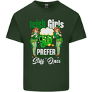 Irish Girls Stiff Ones Funny St Patricks Day Beer Mens Cotton T-Shirt Tee Top Forest Green