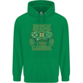 Irish I Was Gaming St Patricks Day Funny Gamer Childrens Kids Hoodie Irish Green
