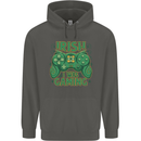 Irish I Was Gaming St Patricks Day Funny Gamer Childrens Kids Hoodie Storm Grey