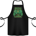 Irish I Was Gaming St Patricks Day Funny Gamer Cotton Apron 100% Organic Black