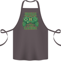 Irish I Was Gaming St Patricks Day Funny Gamer Cotton Apron 100% Organic Dark Grey