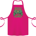Irish I Was Gaming St Patricks Day Funny Gamer Cotton Apron 100% Organic Pink