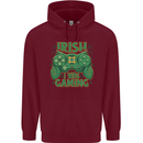 Irish I Was Gaming St Patricks Day Funny Gamer Mens 80% Cotton Hoodie Maroon