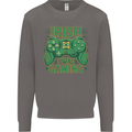 Irish I Was Gaming St Patricks Day Funny Gamer Mens Sweatshirt Jumper Charcoal