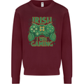 Irish I Was Gaming St Patricks Day Funny Gamer Mens Sweatshirt Jumper Maroon