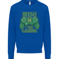 Irish I Was Gaming St Patricks Day Funny Gamer Mens Sweatshirt Jumper Royal Blue