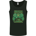 Irish I Was Gaming St Patricks Day Funny Gamer Mens Vest Tank Top Black