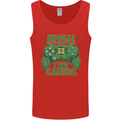 Irish I Was Gaming St Patricks Day Funny Gamer Mens Vest Tank Top Red