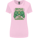 Irish I Was Gaming St Patricks Day Funny Gamer Womens Wider Cut T-Shirt Light Pink