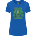 Irish I Was Gaming St Patricks Day Funny Gamer Womens Wider Cut T-Shirt Royal Blue