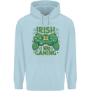Irish I Was Gaming St Patricks Day Gamer Childrens Kids Hoodie Light Blue