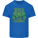 Irish I Was Gaming St Patricks Day Gamer Kids T-Shirt Childrens Royal Blue