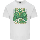 Irish I Was Gaming St Patricks Day Gamer Kids T-Shirt Childrens White