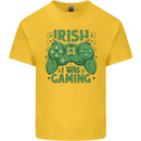 Irish I Was Gaming St Patricks Day Gamer Kids T-Shirt Childrens Yellow