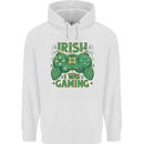 Irish I Was Gaming St Patricks Day Gamer Mens 80% Cotton Hoodie White
