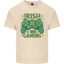 Irish I Was Gaming St Patricks Day Gamer Mens Cotton T-Shirt Tee Top Natural