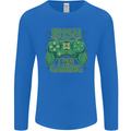 Irish I Was Gaming St Patricks Day Gamer Mens Long Sleeve T-Shirt Royal Blue