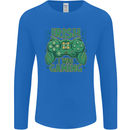 Irish I Was Gaming St Patricks Day Gamer Mens Long Sleeve T-Shirt Royal Blue