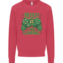 Irish I Was Gaming St Patricks Day Gamer Mens Sweatshirt Jumper Heliconia