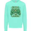 Irish I Was Gaming St Patricks Day Gamer Mens Sweatshirt Jumper Peppermint