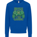 Irish I Was Gaming St Patricks Day Gamer Mens Sweatshirt Jumper Royal Blue