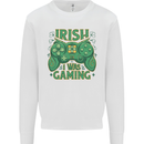 Irish I Was Gaming St Patricks Day Gamer Mens Sweatshirt Jumper White
