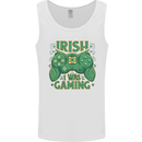 Irish I Was Gaming St Patricks Day Gamer Mens Vest Tank Top White