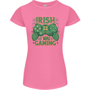 Irish I Was Gaming St Patricks Day Gamer Womens Petite Cut T-Shirt Azalea