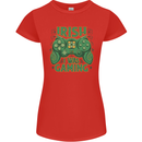 Irish I Was Gaming St Patricks Day Gamer Womens Petite Cut T-Shirt Red