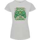 Irish I Was Gaming St Patricks Day Gamer Womens Petite Cut T-Shirt Sports Grey