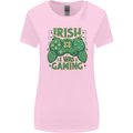 Irish I Was Gaming St Patricks Day Gamer Womens Wider Cut T-Shirt Light Pink
