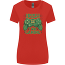 Irish I Was Gaming St Patricks Day Gamer Womens Wider Cut T-Shirt Red