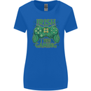 Irish I Was Gaming St Patricks Day Gamer Womens Wider Cut T-Shirt Royal Blue