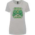Irish I Was Gaming St Patricks Day Gamer Womens Wider Cut T-Shirt Sports Grey