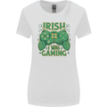 Irish I Was Gaming St Patricks Day Gamer Womens Wider Cut T-Shirt White