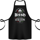 Irish Italian Funny St Patricks Day Cotton Apron 100% Organic Black