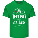 Irish Italian Funny St Patricks Day Mens Cotton T-Shirt Tee Top Irish Green