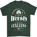 Irish Italian Funny St Patricks Day Mens T-Shirt 100% Cotton Forest Green