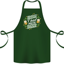 Irish More Beer Funny St Patricks Day Cotton Apron 100% Organic Forest Green