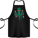 Irish Octopus Funny St Patricks Day Beer Alcohol Cotton Apron 100% Organic Black