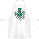 Irish Octopus Funny St Patricks Day Beer Alcohol Cotton Apron 100% Organic White