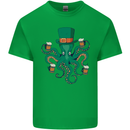 Irish Octopus Funny St Patricks Day Beer Alcohol Mens Cotton T-Shirt Tee Top Irish Green