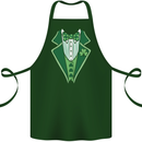 Irish Tux Tuxedo Funny St Patricks Day Cotton Apron 100% Organic Forest Green