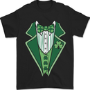 Irish Tux Tuxedo Funny St Patricks Day Mens T-Shirt 100% Cotton Black